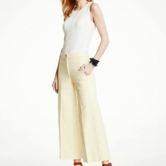 LOFT Pants - NWT LOFT khaki summer Pants cotton blend women’s Size 8 Crop wide leg